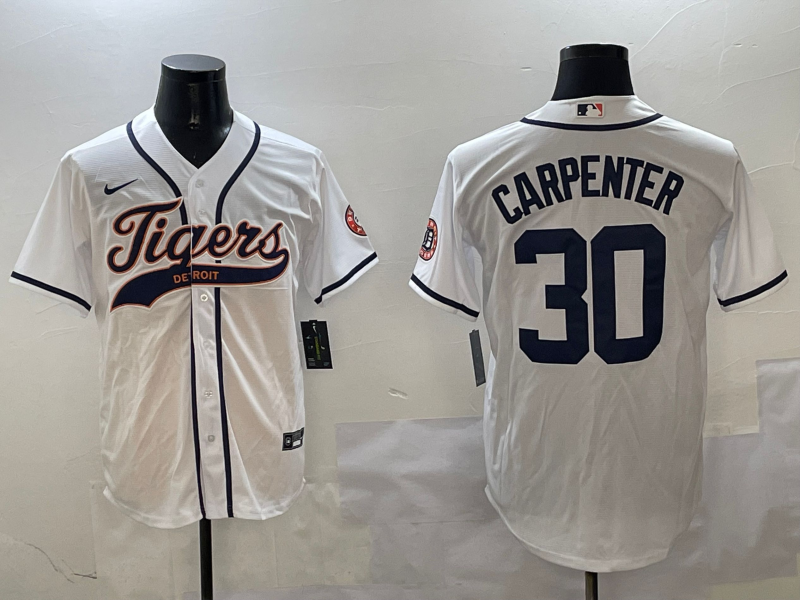 Men's Detroit Tigers Kerry Carpenter #30 White Jersey